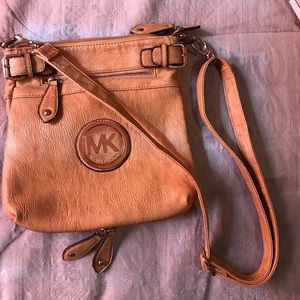 Michael Kors tan crossbody purse